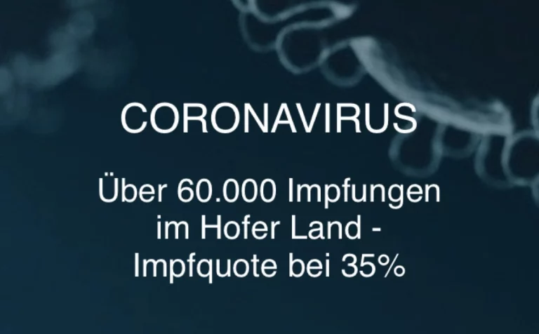 Über 60.000 Impfungen im Hofer Land – Impfquote aktuell bei 35%