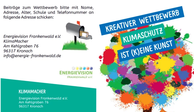 Schülerwettbewerb zum Thema Thema „Klimaschutz ist (k)eine Kunst“