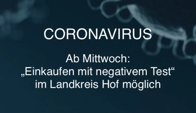 Ab Mittwoch „Click & Meet“ im Landkreis Hof möglich