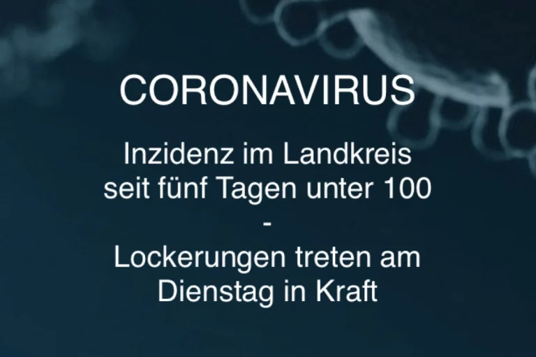 Inzidenz im Landkreis Hof seit fünf Tagen unter 100 – Lockerungen treten am Dienstag in Kraft