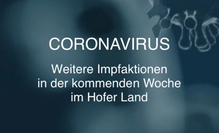 Weitere Impfaktionen in der kommenden Woche im Hofer Land
