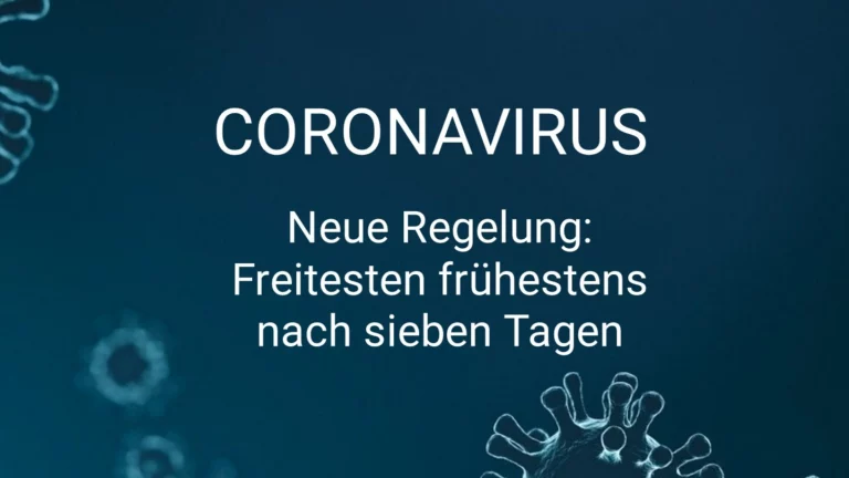 Geänderte Regelung zur Quarantäne