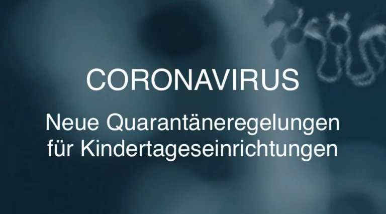 Neue Quarantäneregelungen für Kindertageseinrichtungen