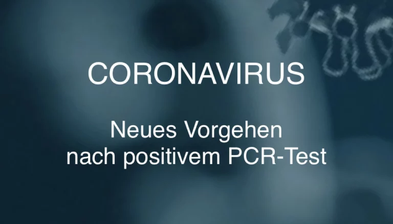 Neues Vorgehen nach positivem PCR-Test