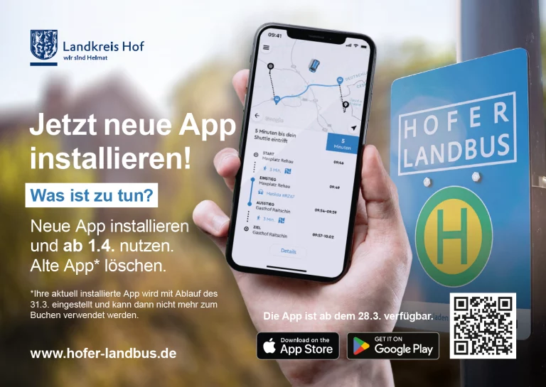 App-Wechsel beim Hofer LandBus zum 1.4.2023