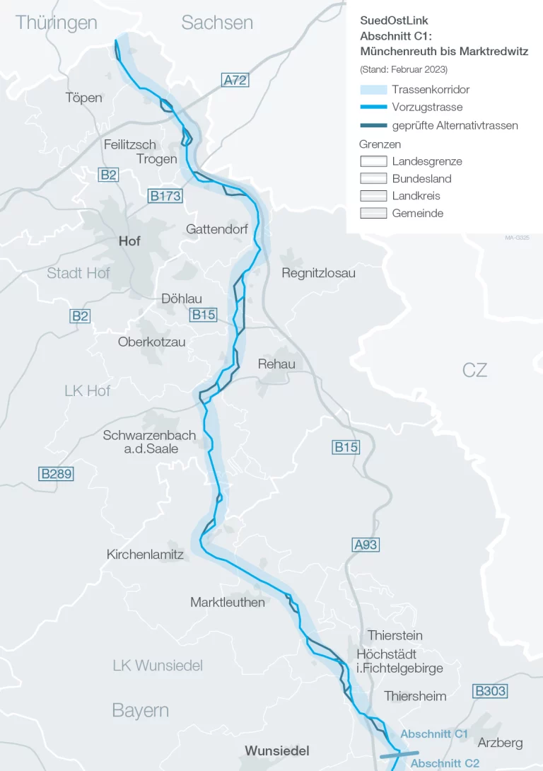 SuedOstLink – Einwendungen bis 21.7.2023 möglich