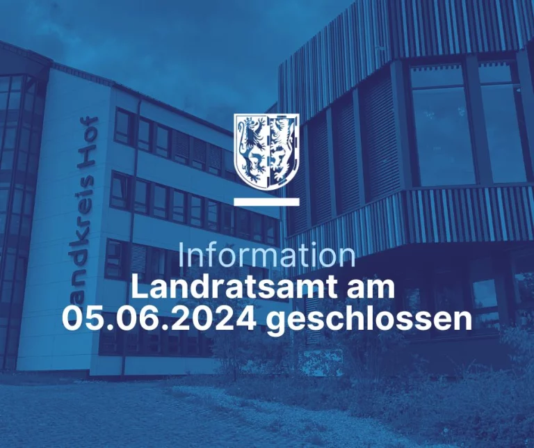 Landratsamt am 5. Juni geschlossen