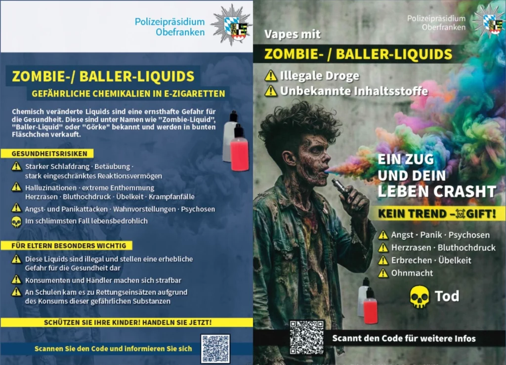 Informationsplakate der Polizei Oberfranken